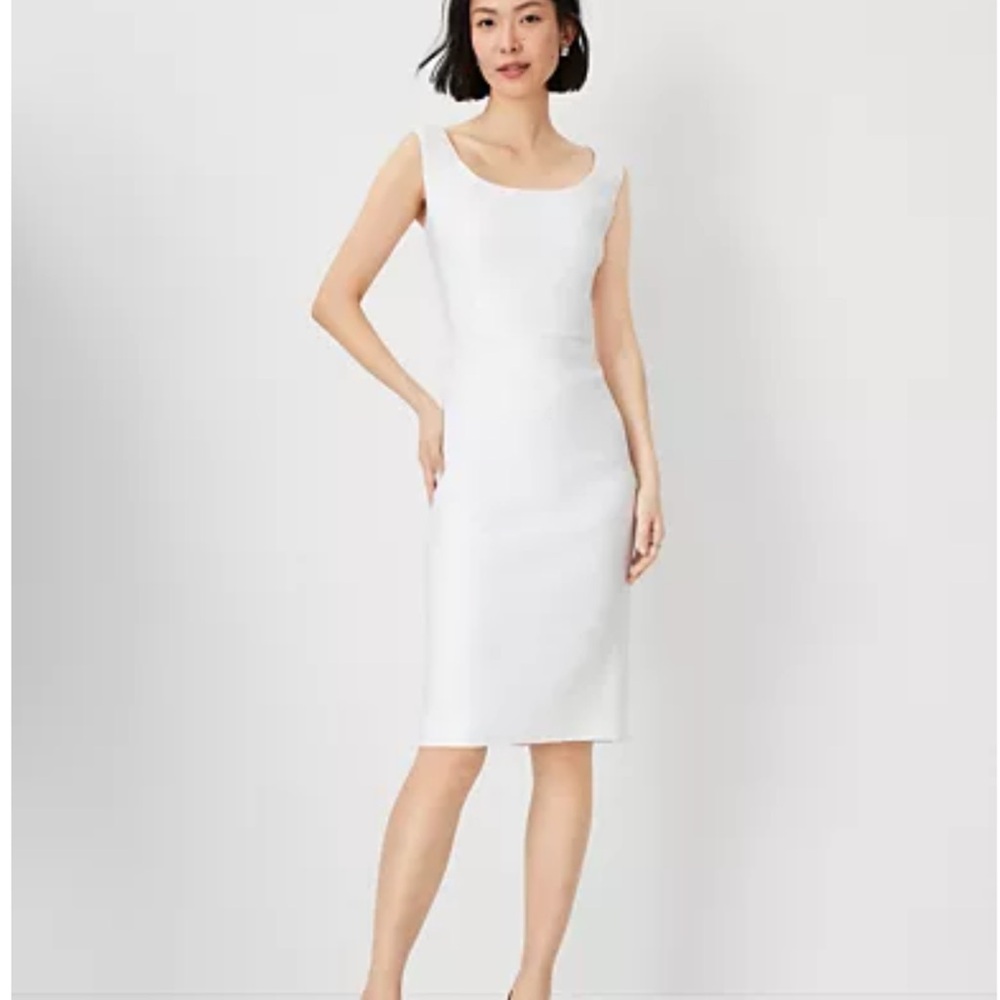 Ann Taylor Elegant White Dress